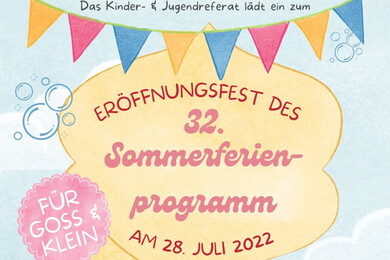 Eröffnungsfest Sommerferienprogramm rund um die Gemeindehalle
