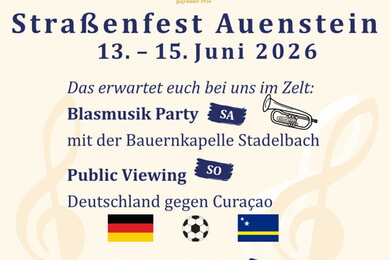 Stra&szlig;enfest mit Public Viewing beim Musikverein Auenstein