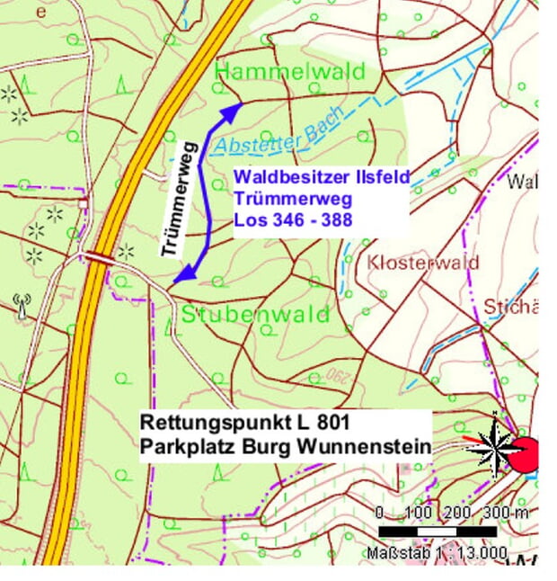Tr&uuml;mmerweg Lose